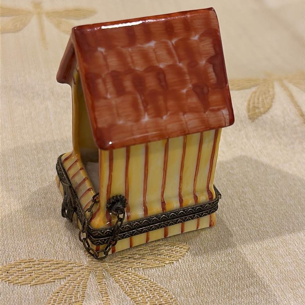 Limoges France Porcelain Dog Puppy Dalmation Doghouse Pierre Arguie Trinket Box. - Picture 4 of 11